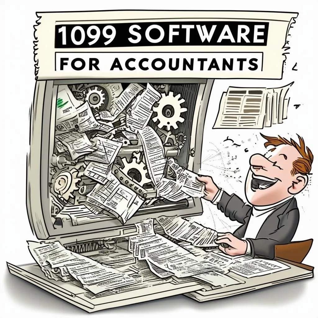 1099 Software for Accountants cartoon