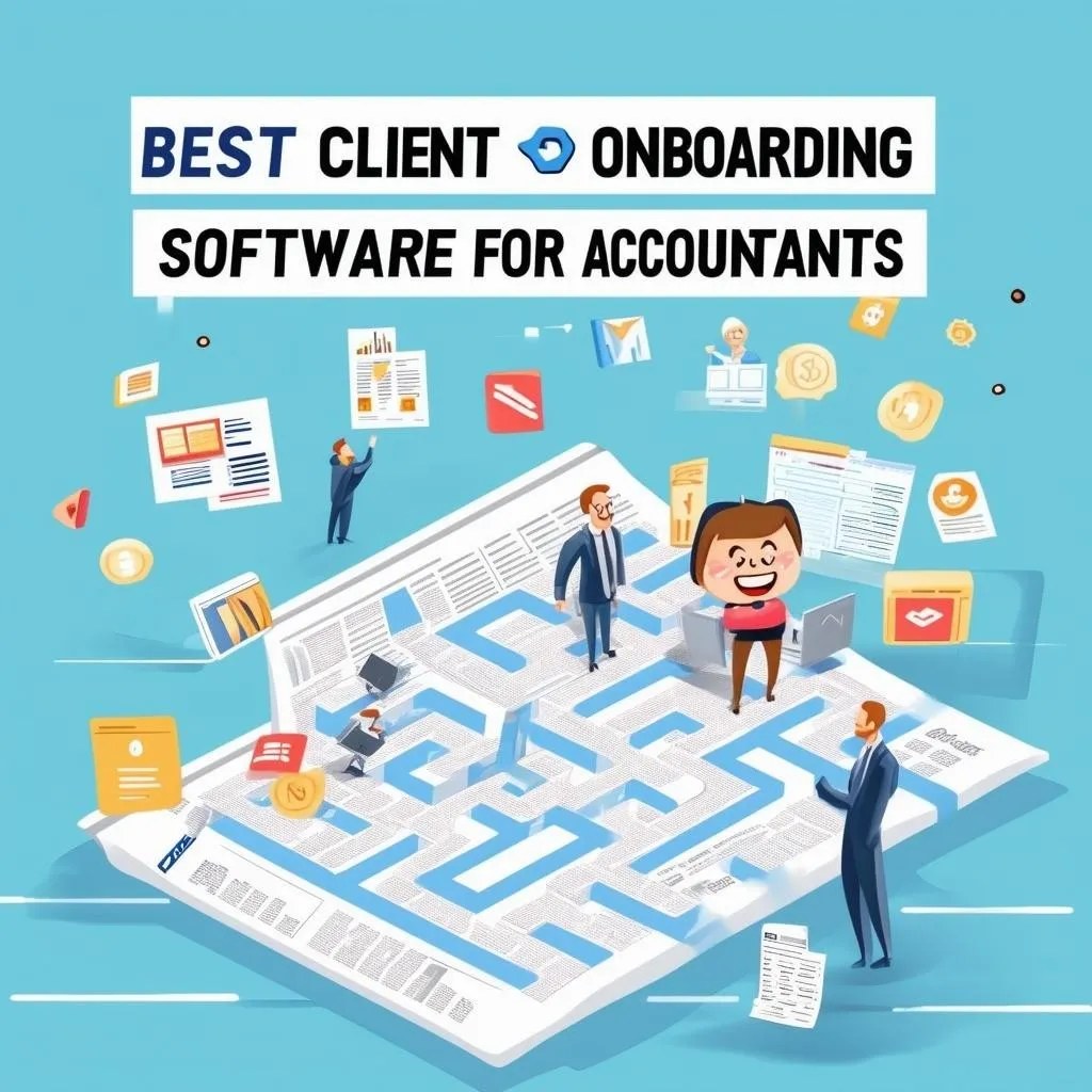 Cartoon about Best Client Onboarding Software for Accountants