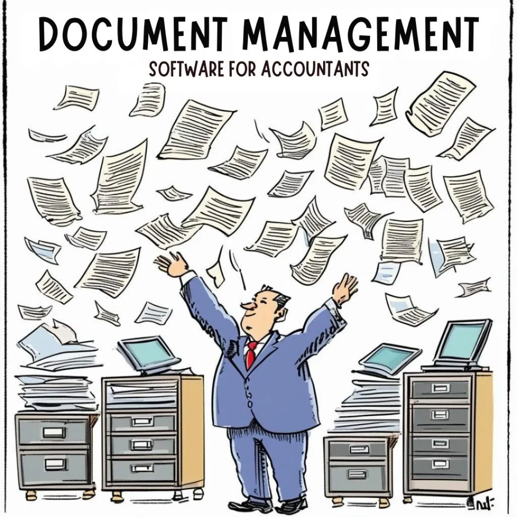document management software for accountants cartoon